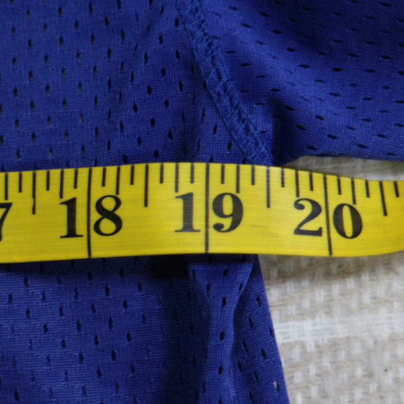 ADIDAS Royal Blue Big Back Logo Mesh Jersey Shirt - Picture 6 of 8